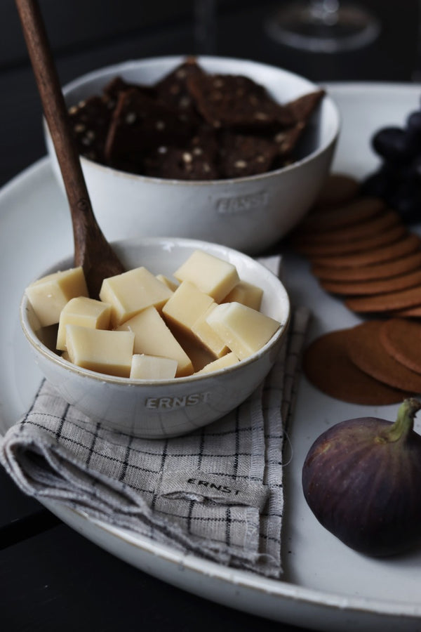 Snacks-skål i stengods - Naturhvit